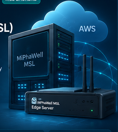 Illustrative edge and cloud server infrastructure, not a photograph of MSL deployment